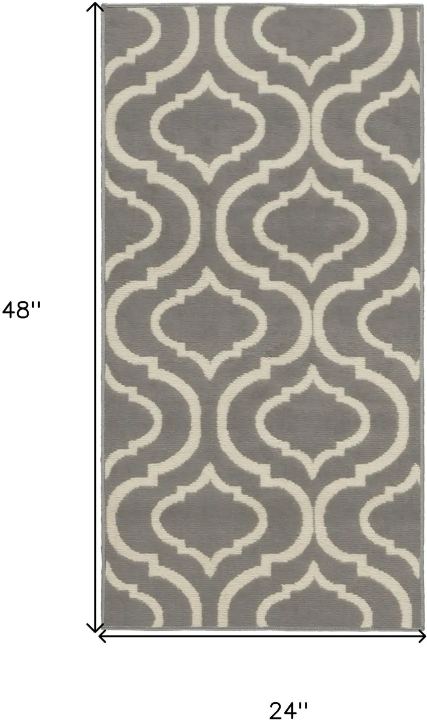 Gray Moroccan Power Loom Area Rug Photo 7