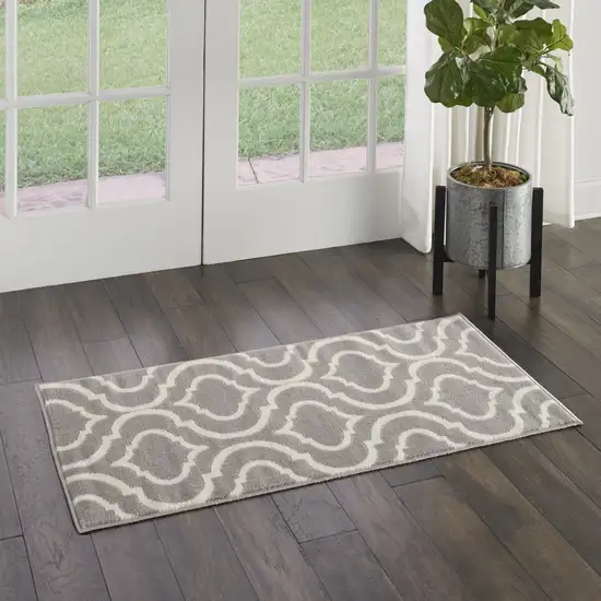 Gray Moroccan Power Loom Area Rug Photo 5