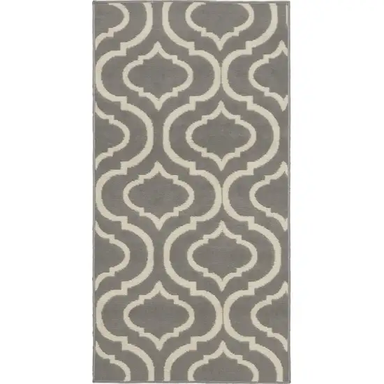 Gray Moroccan Power Loom Area Rug Photo 2
