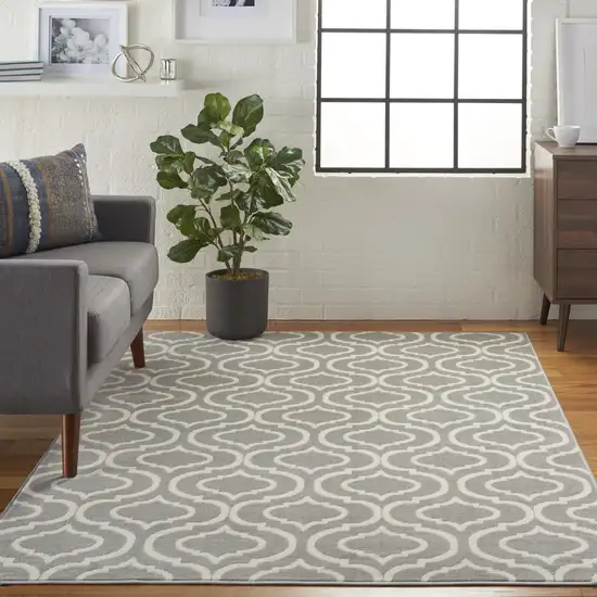 Gray Moroccan Power Loom Area Rug Photo 5