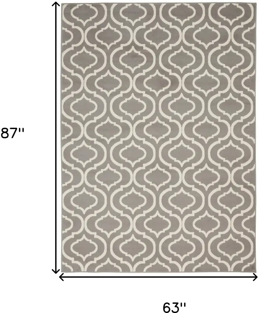Gray Moroccan Power Loom Area Rug Photo 6