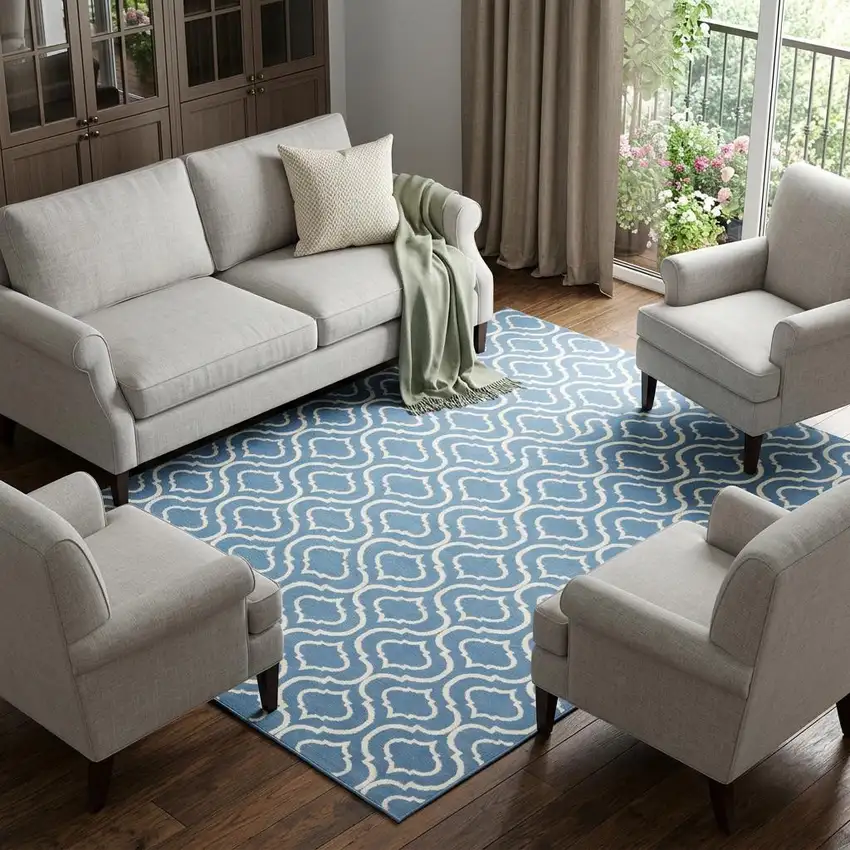 Gray Moroccan Power Loom Area Rug Photo 1