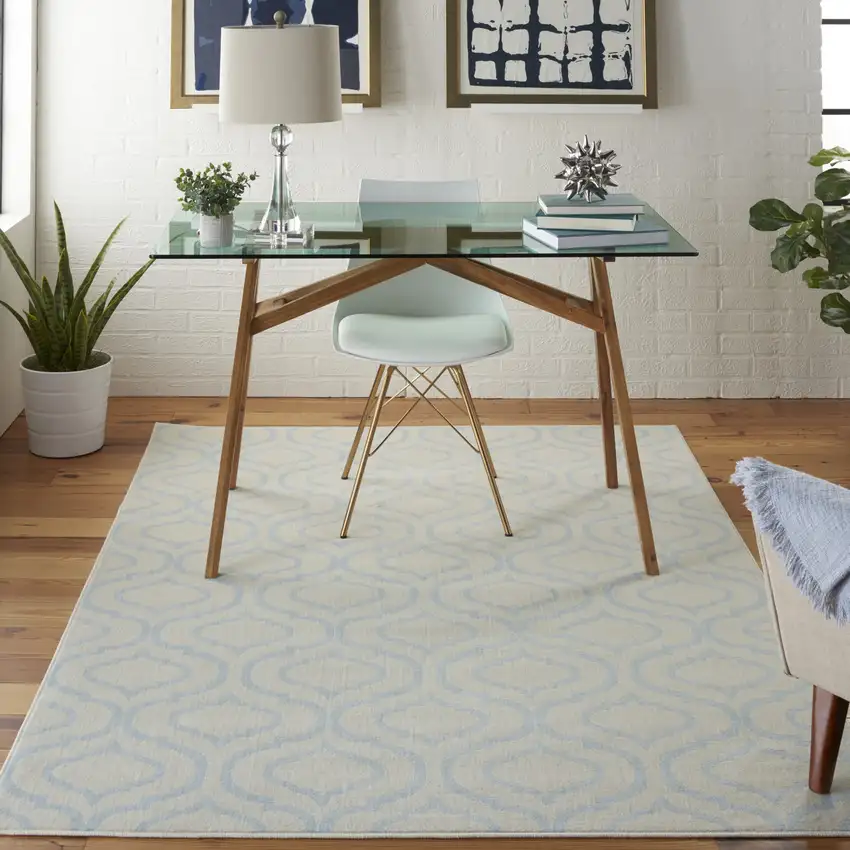 Gray Moroccan Power Loom Area Rug Photo 4