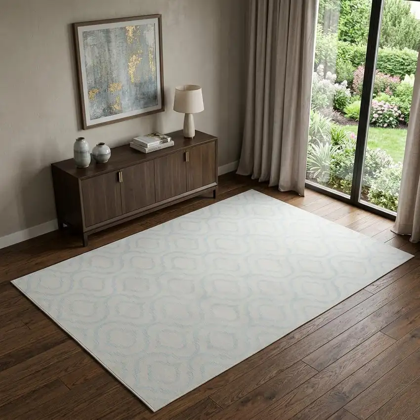 Gray Moroccan Power Loom Area Rug Photo 1