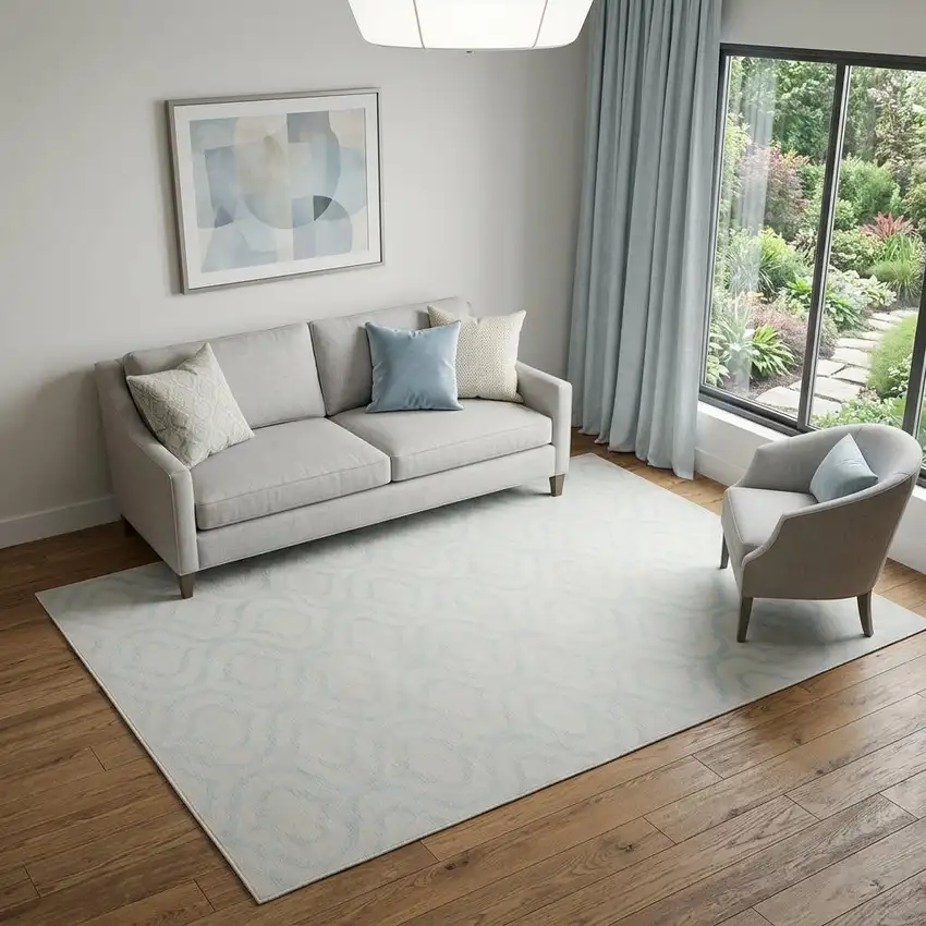 Gray Moroccan Power Loom Area Rug Photo 1