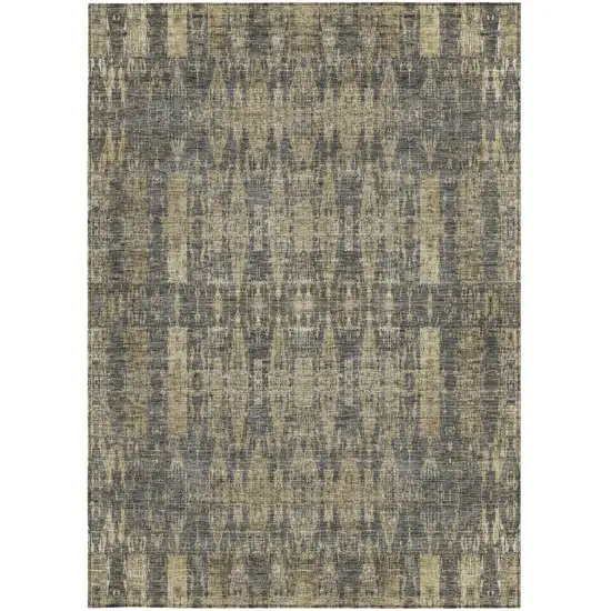 Gray Moroccan Washable Non Skid Indoor Outdoor Area Rug Photo 6
