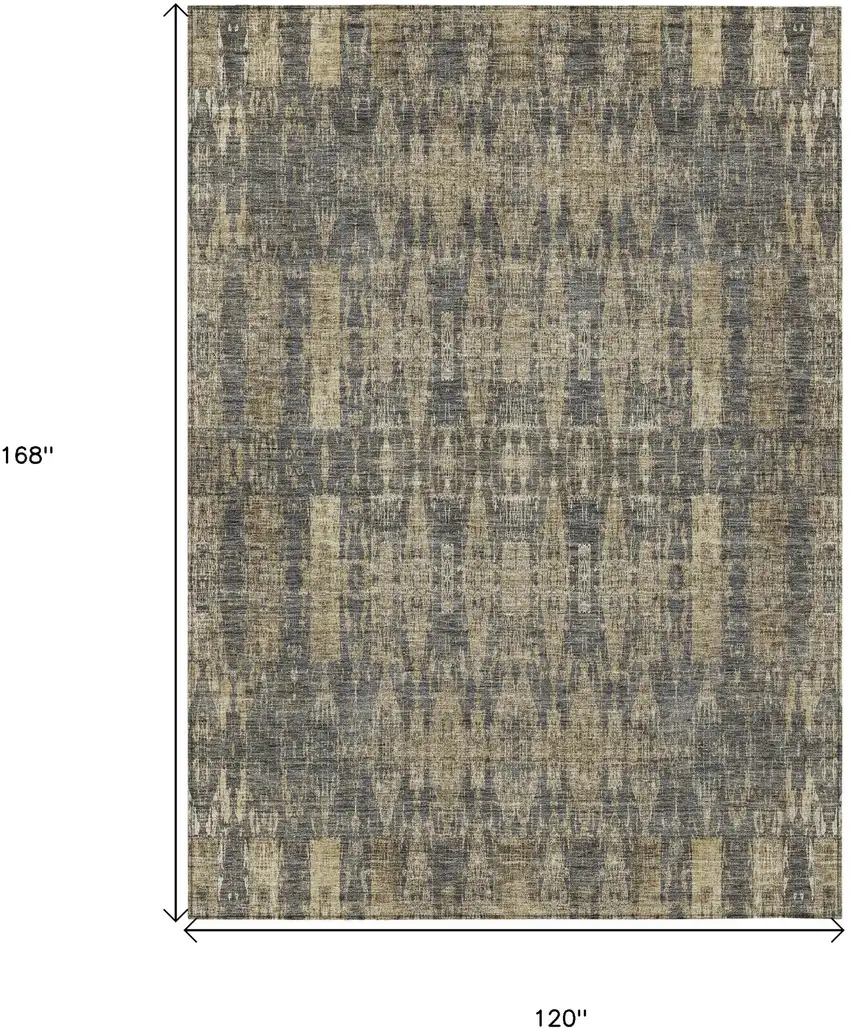 Gray Moroccan Washable Non Skid Indoor Outdoor Area Rug Photo 3