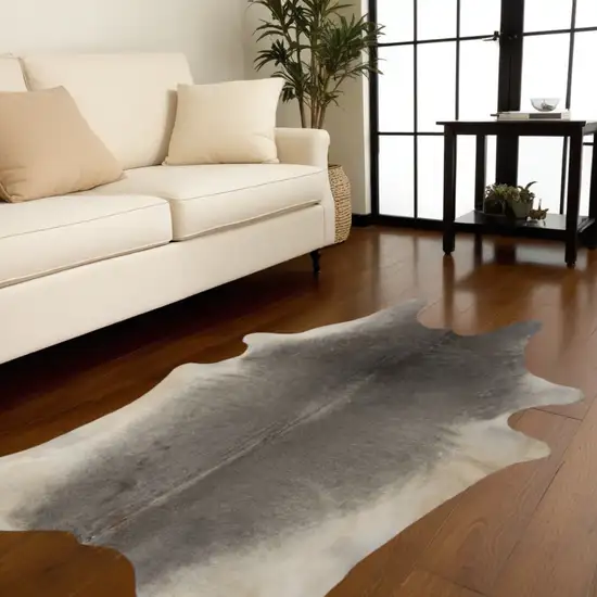 Gray Natural Cowhide Area Rug Photo 1