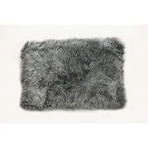 Photo of Gray Natural Rectangular Sheepskin Area Rug