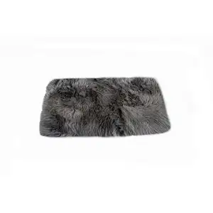 Photo of Gray Natural Rectangular Sheepskin Area Rug