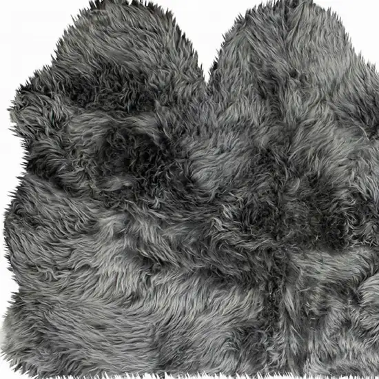 Gray Natural Sheepskin Area Rug Photo 6