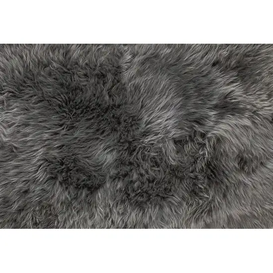 Gray Natural Sheepskin Area Rug Photo 2