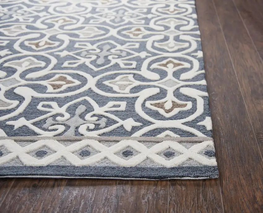 Gray Natural Taupe And Brown Wool Moroccan Hand Tufted Area Rug Photo 2