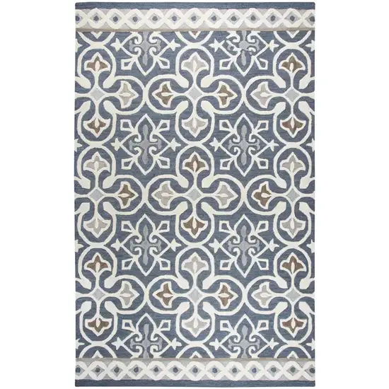 Gray Natural Taupe And Brown Wool Moroccan Hand Tufted Area Rug Photo 1