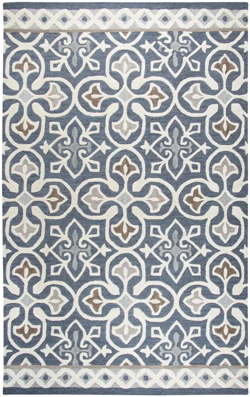 Gray Natural Taupe And Brown Wool Moroccan Hand Tufted Area Rug Photo 1