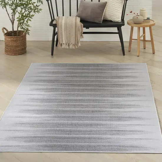 Gray Ombre Distressed Non Skid Area Rug Photo 5