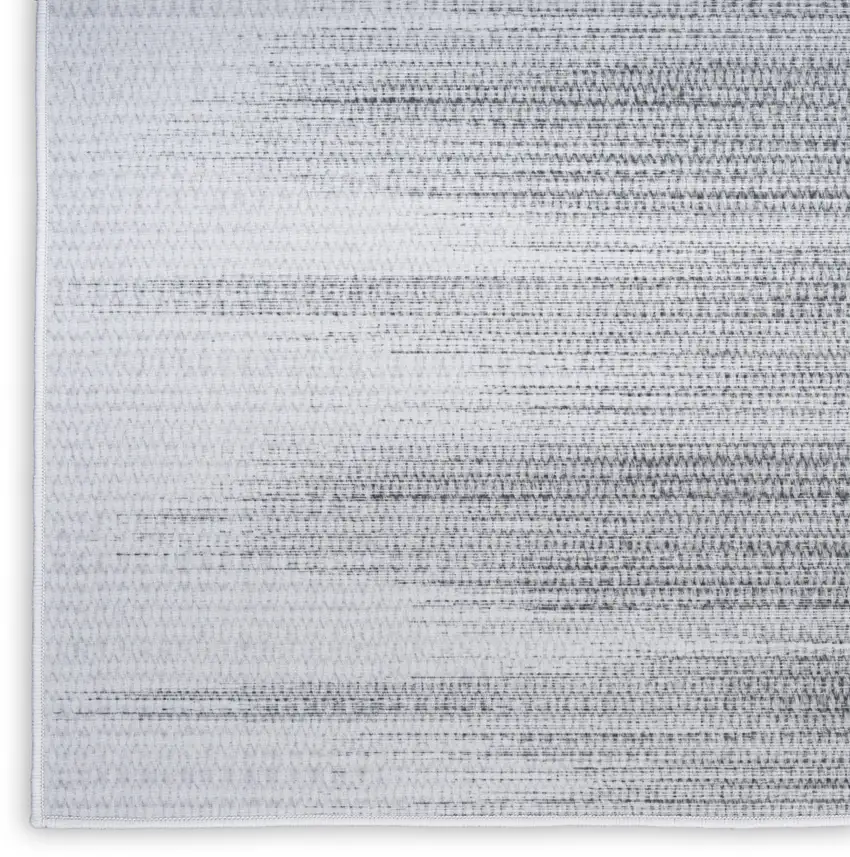 Gray Ombre Distressed Non Skid Area Rug Photo 9