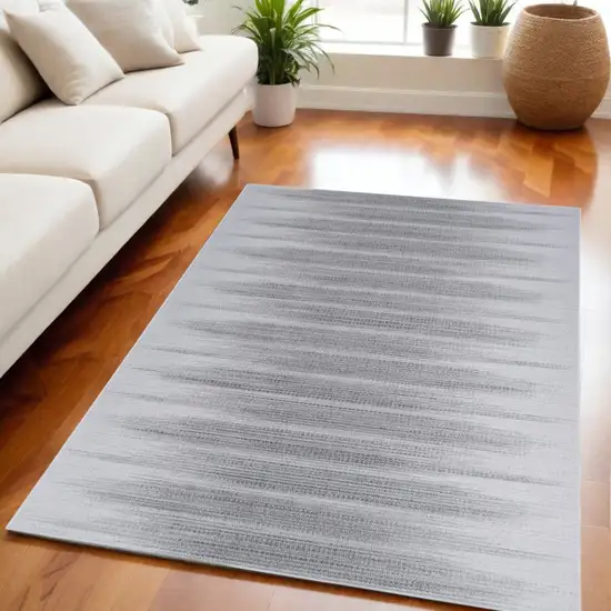 Gray Ombre Distressed Non Skid Area Rug Photo 1
