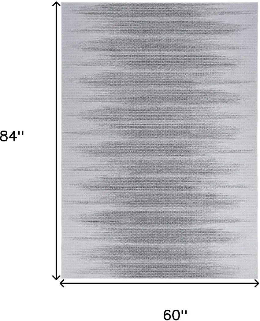 Gray Ombre Distressed Non Skid Area Rug Photo 3