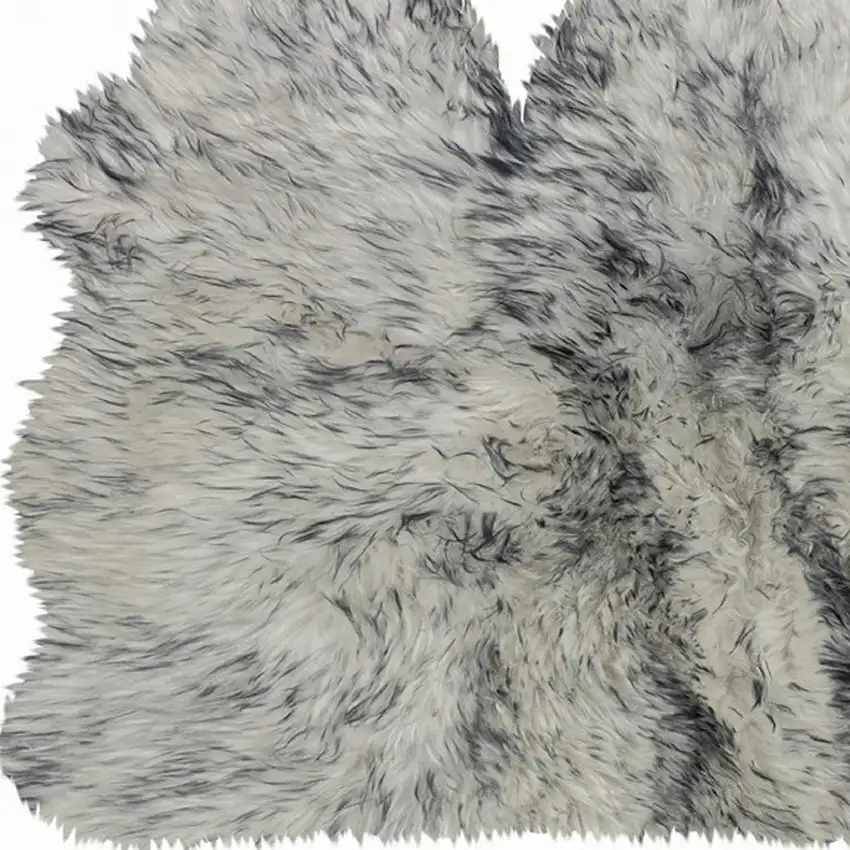 Gray Ombre Natural Sheepskin Area Rug Photo 3