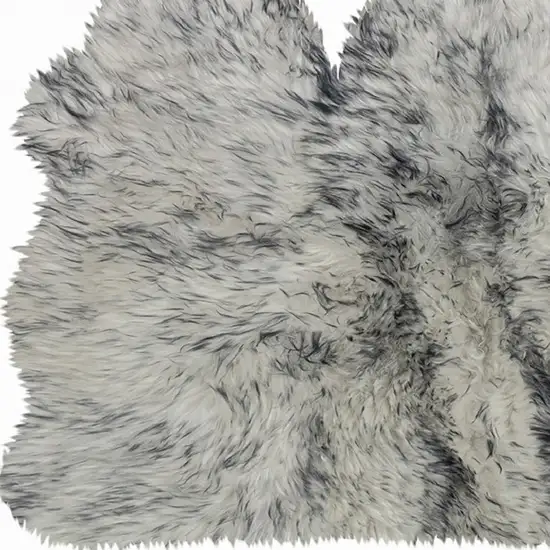 Gray Ombre Natural Sheepskin Area Rug Photo 3