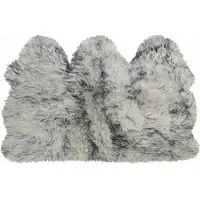 Photo of Gray Ombre Natural Sheepskin Area Rug