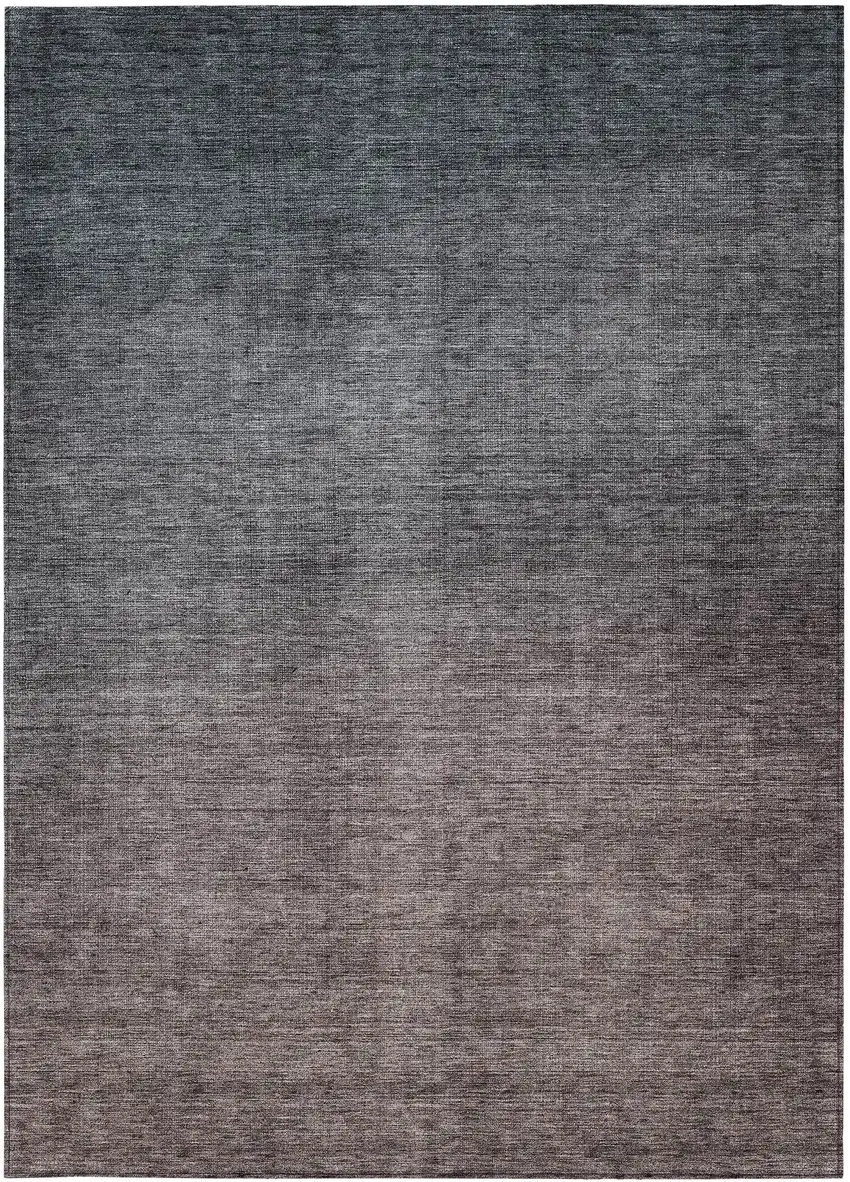 Gray Ombre Washable Non Skid Indoor Outdoor Area Rug Photo 5