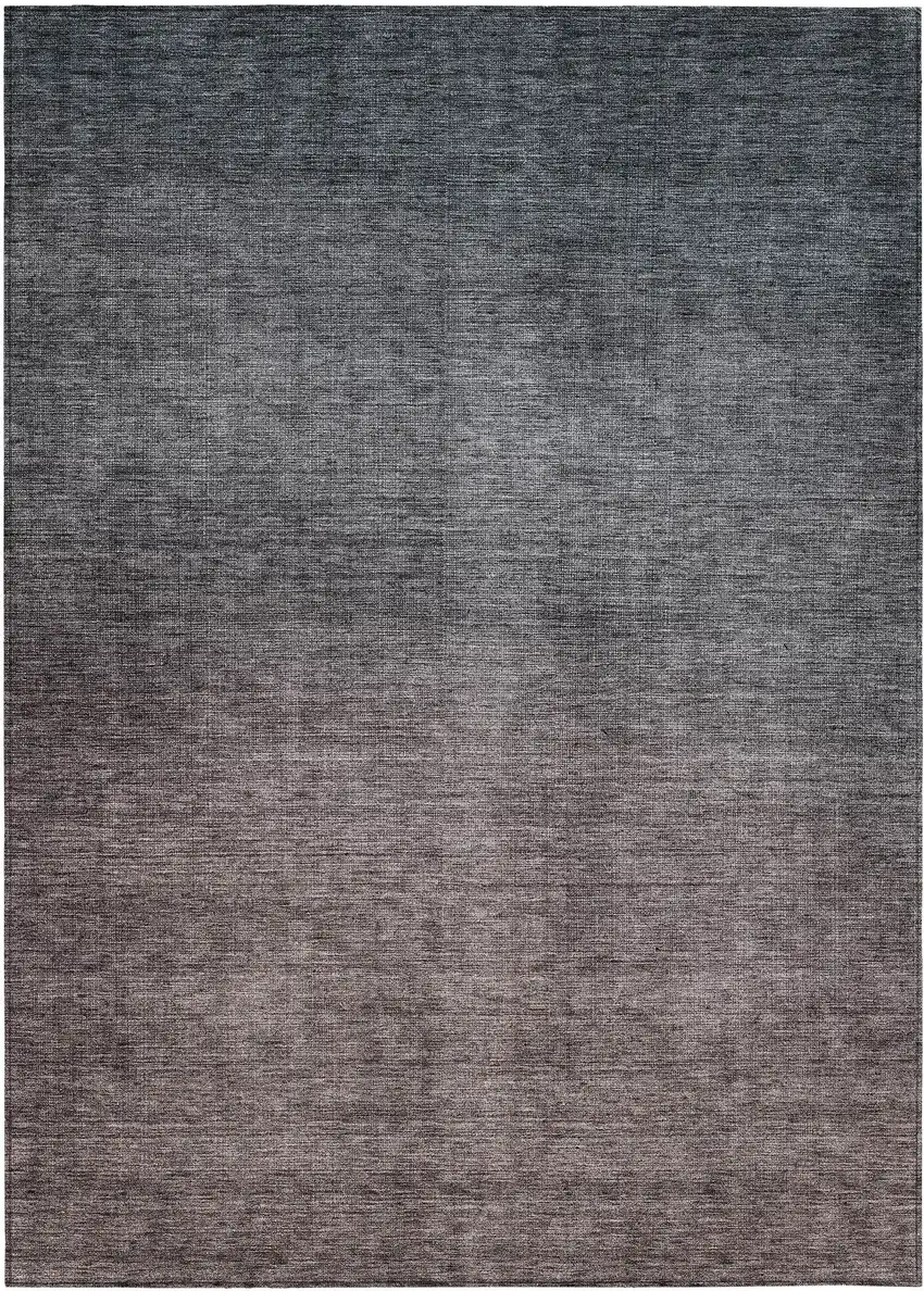 Gray Ombre Washable Non Skid Indoor Outdoor Area Rug Photo 2