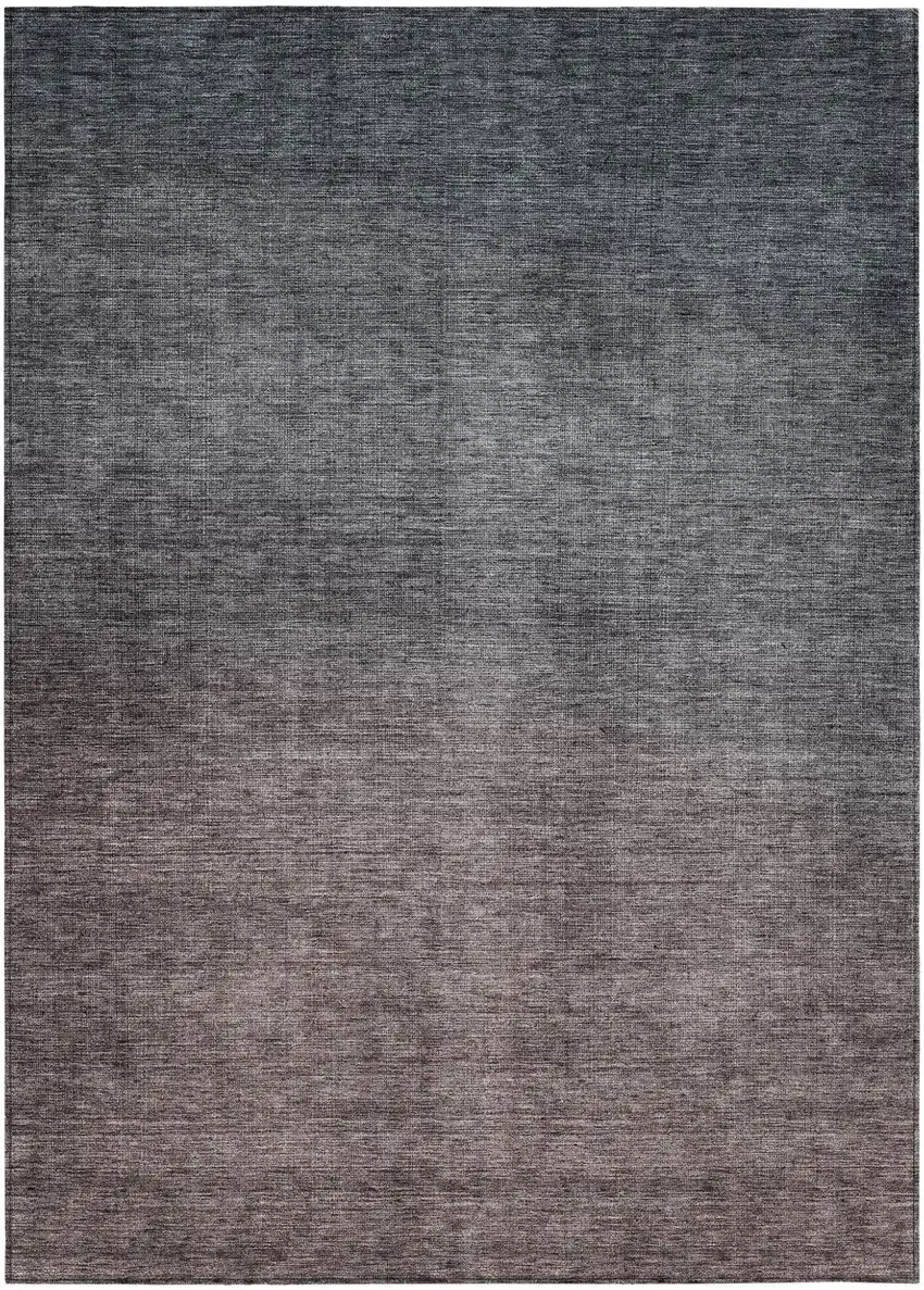 Gray Ombre Washable Non Skid Indoor Outdoor Area Rug Photo 2