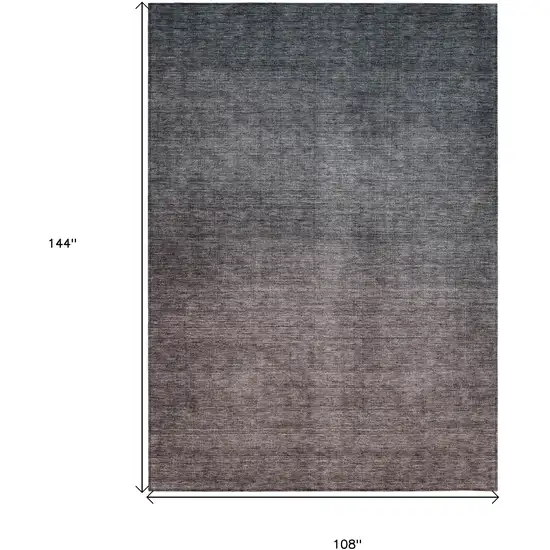 Gray Ombre Washable Non Skid Indoor Outdoor Area Rug Photo 3