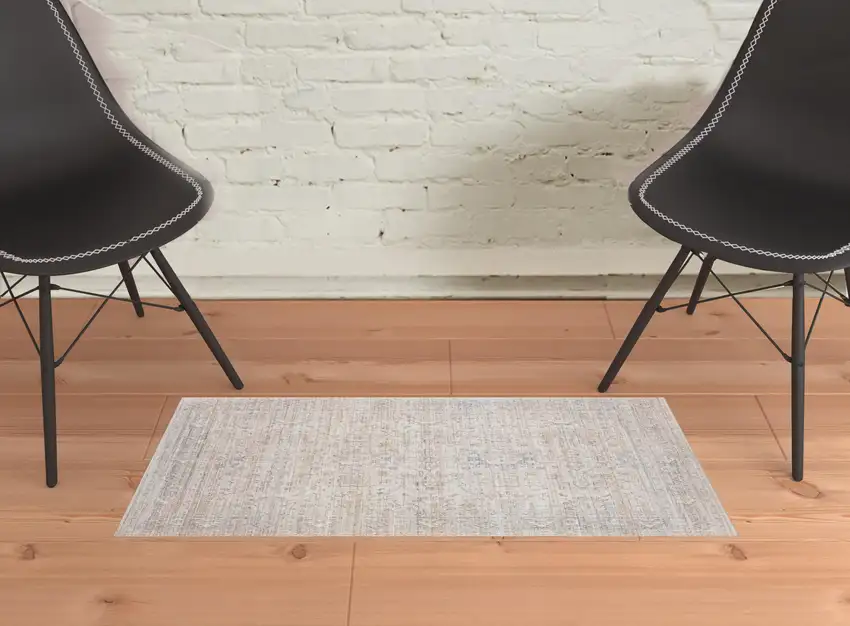 Gray Oriental Area Rug Photo 2