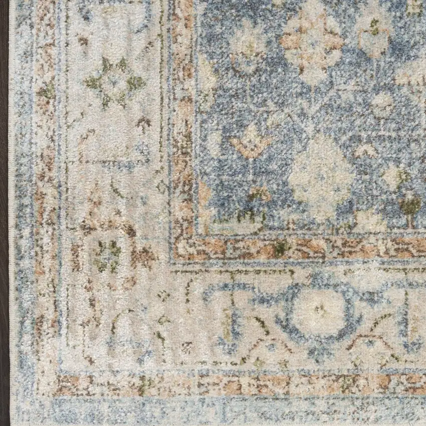 Gray Oriental Distressed Area Rug Photo 8