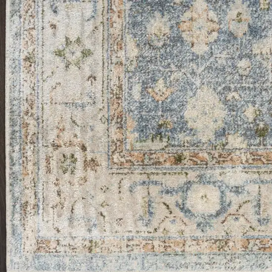 Gray Oriental Distressed Area Rug Photo 8