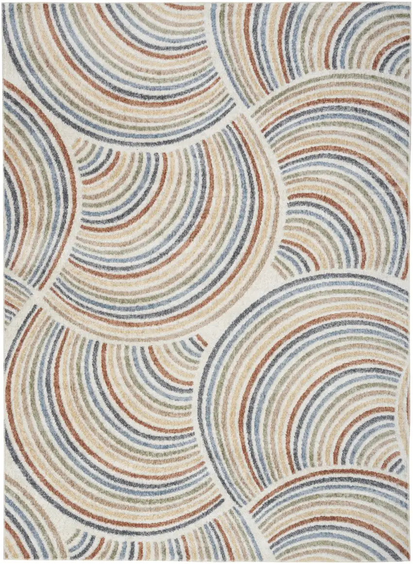 Gray Oriental Power Loom Area Rug Photo 1