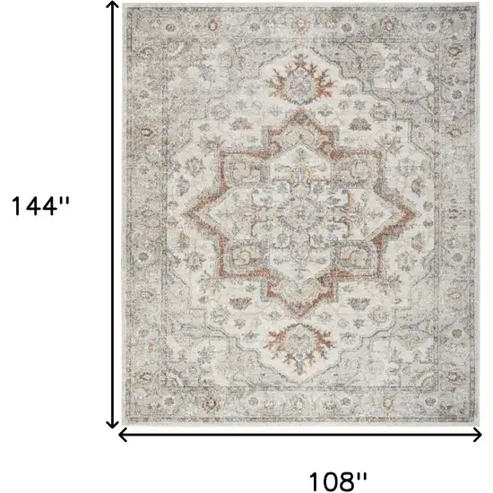 Gray Oriental Power Loom Area Rug Photo 3