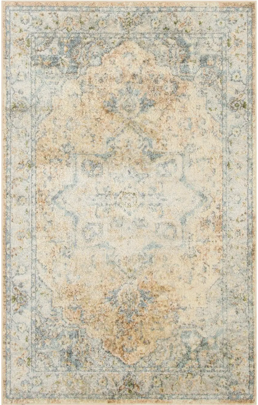 Gray Oriental Power Loom Distressed Area Rug Photo 6