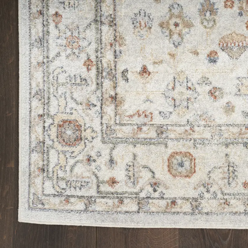 Gray Oriental Power Loom Distressed Area Rug Photo 8