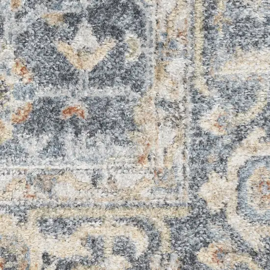 Gray Oriental Power Loom Distressed Washable Area Rug Photo 3