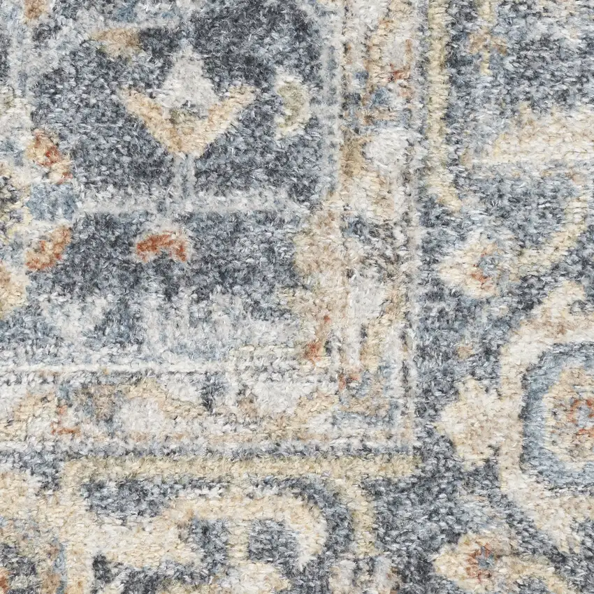 Gray Oriental Power Loom Distressed Washable Area Rug Photo 3