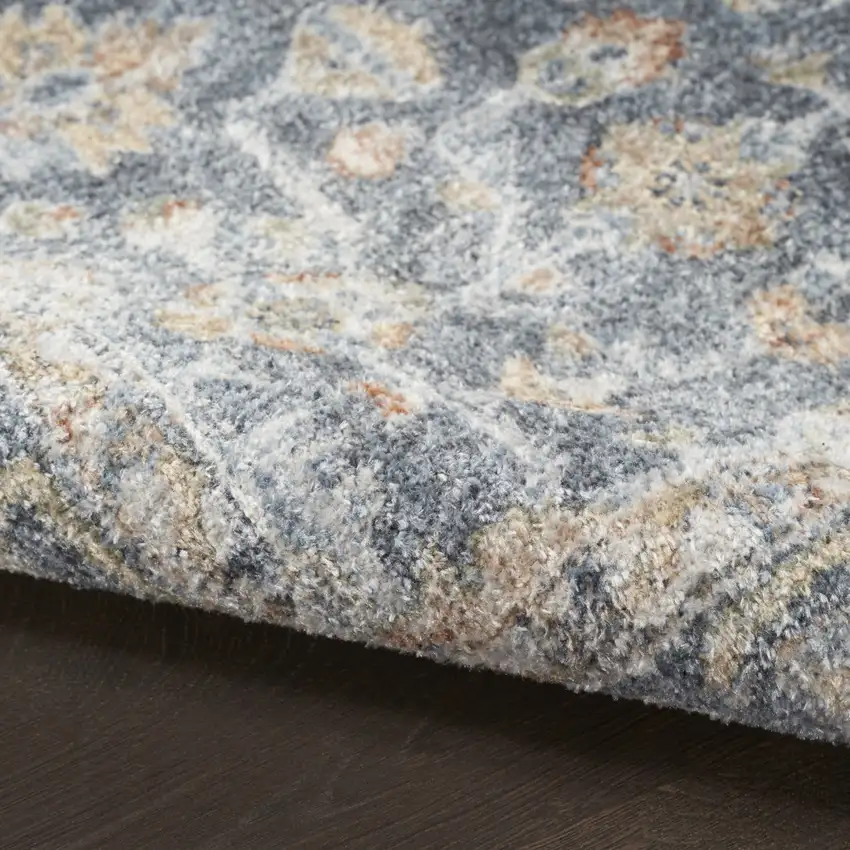 Gray Oriental Power Loom Distressed Washable Area Rug Photo 8