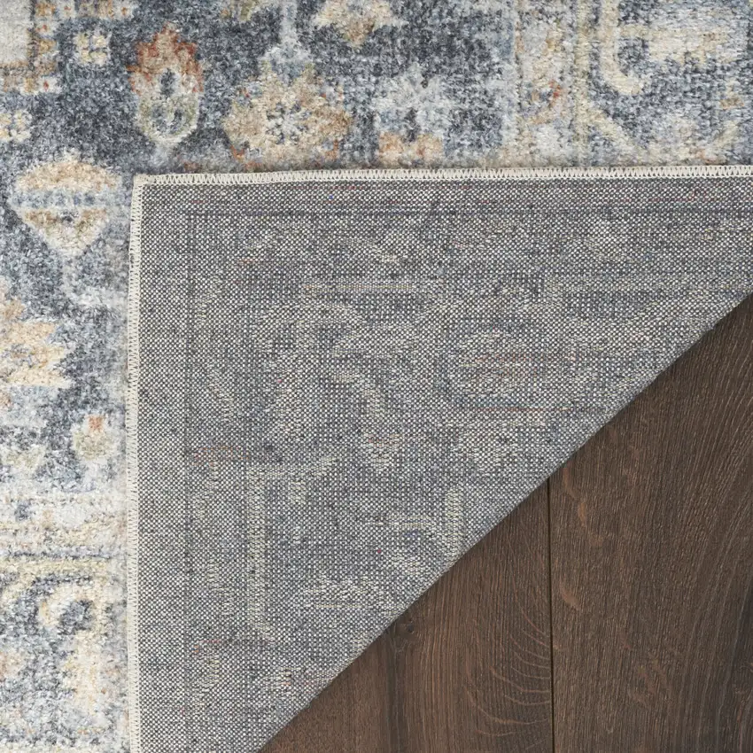 Gray Oriental Power Loom Distressed Washable Area Rug Photo 9