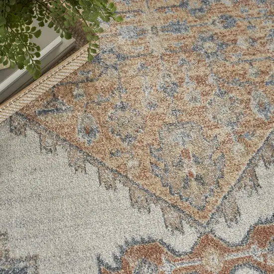 Gray Oriental Power Loom Distressed Washable Area Rug Photo 8