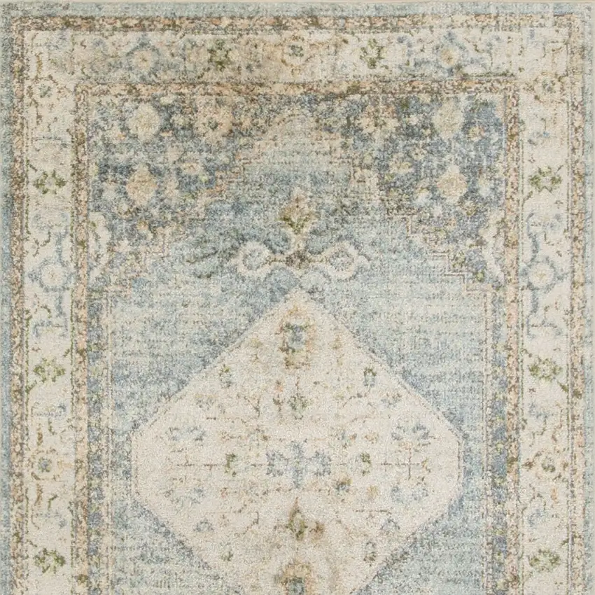 Gray Oriental Power Loom Distressed Washable Area Rug Photo 7