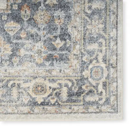 Gray Oriental Power Loom Distressed Washable Area Rug Photo 9