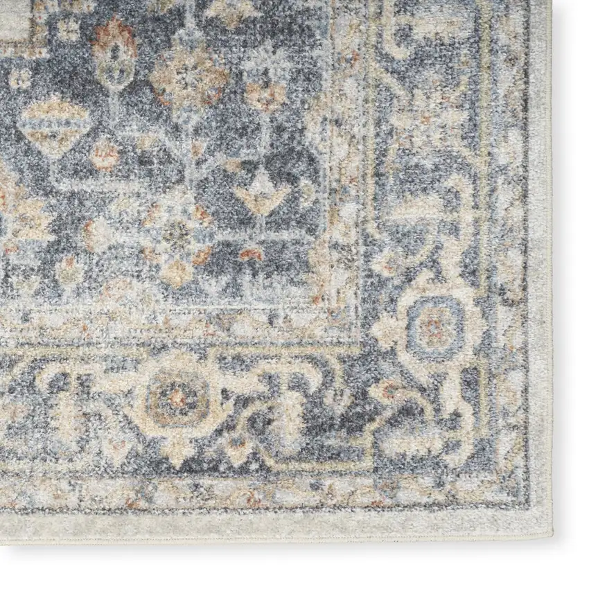 Gray Oriental Power Loom Distressed Washable Area Rug Photo 9