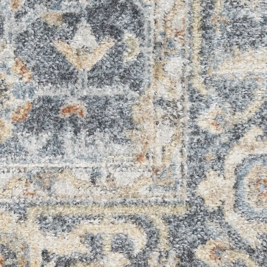 Gray Oriental Power Loom Distressed Washable Area Rug Photo 3