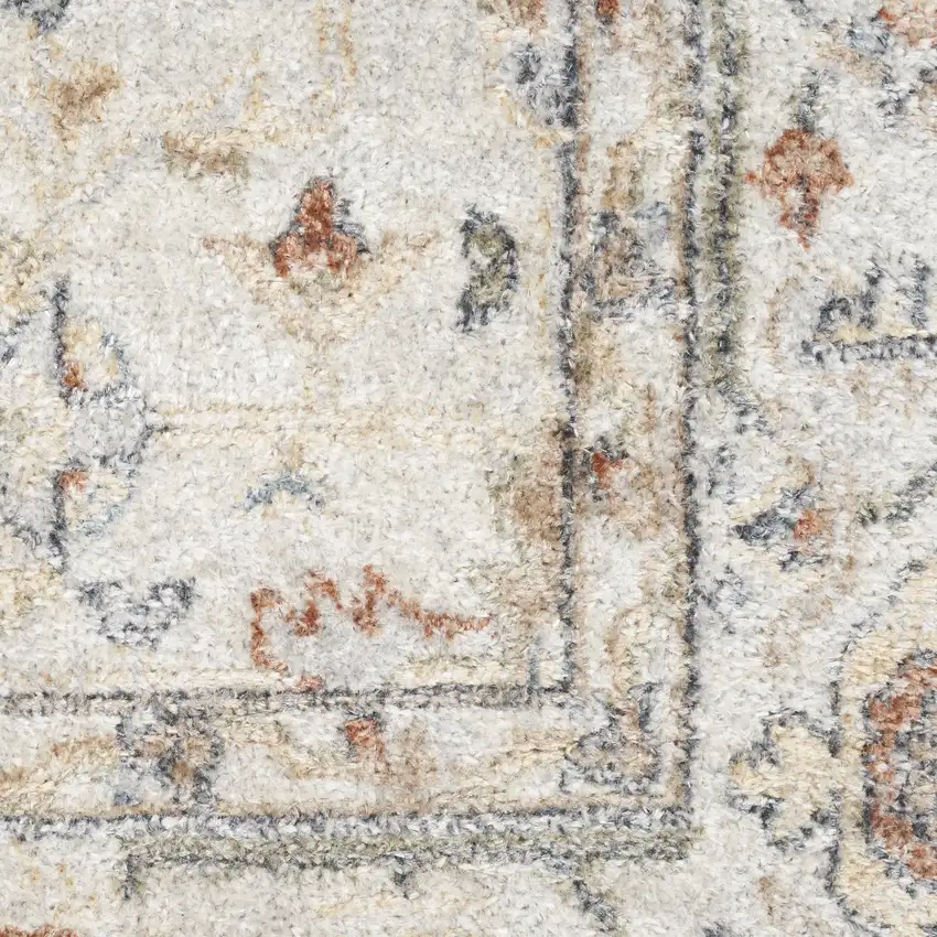 Gray Oriental Power Loom Distressed Washable Area Rug Photo 3