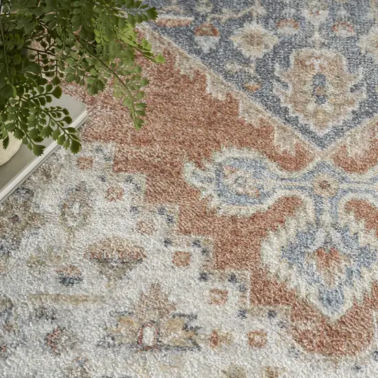 Gray Oriental Power Loom Distressed Washable Area Rug Photo 9