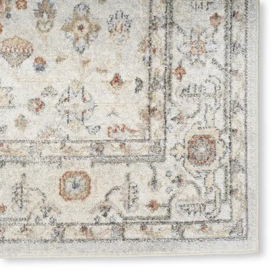 Gray Oriental Power Loom Distressed Washable Area Rug Photo 8