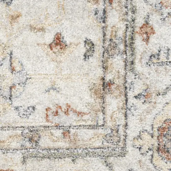 Gray Oriental Power Loom Distressed Washable Area Rug Photo 3